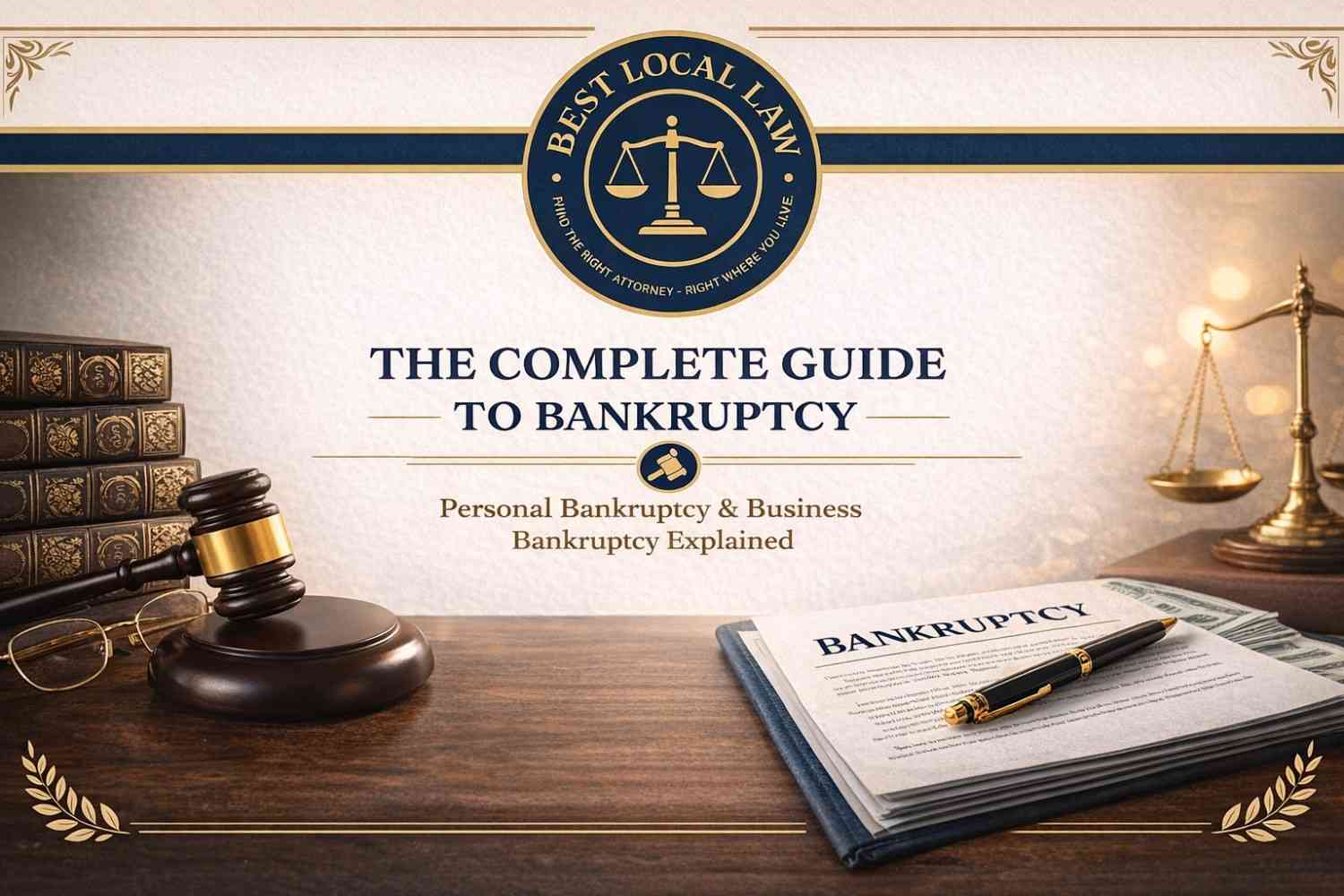 Bankruptcy chapters compared — infographic explaining Chapter 7, Chapter 11, and Chapter 13